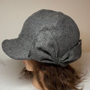 August Gray Wool/Poly Blend Brimmed Cap One Size